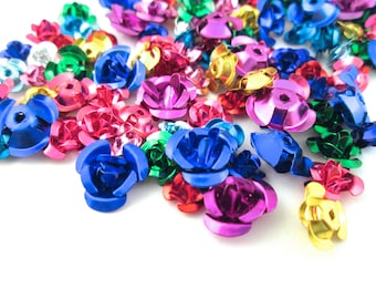 50 Aluminum Rose Beads/Cabochons A194