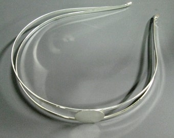Slight Seconds 5 silver plated headband with a 20mm glue pad