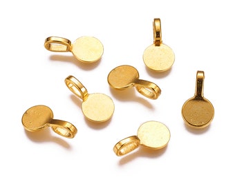 10 Gold Plated Round Bails B137