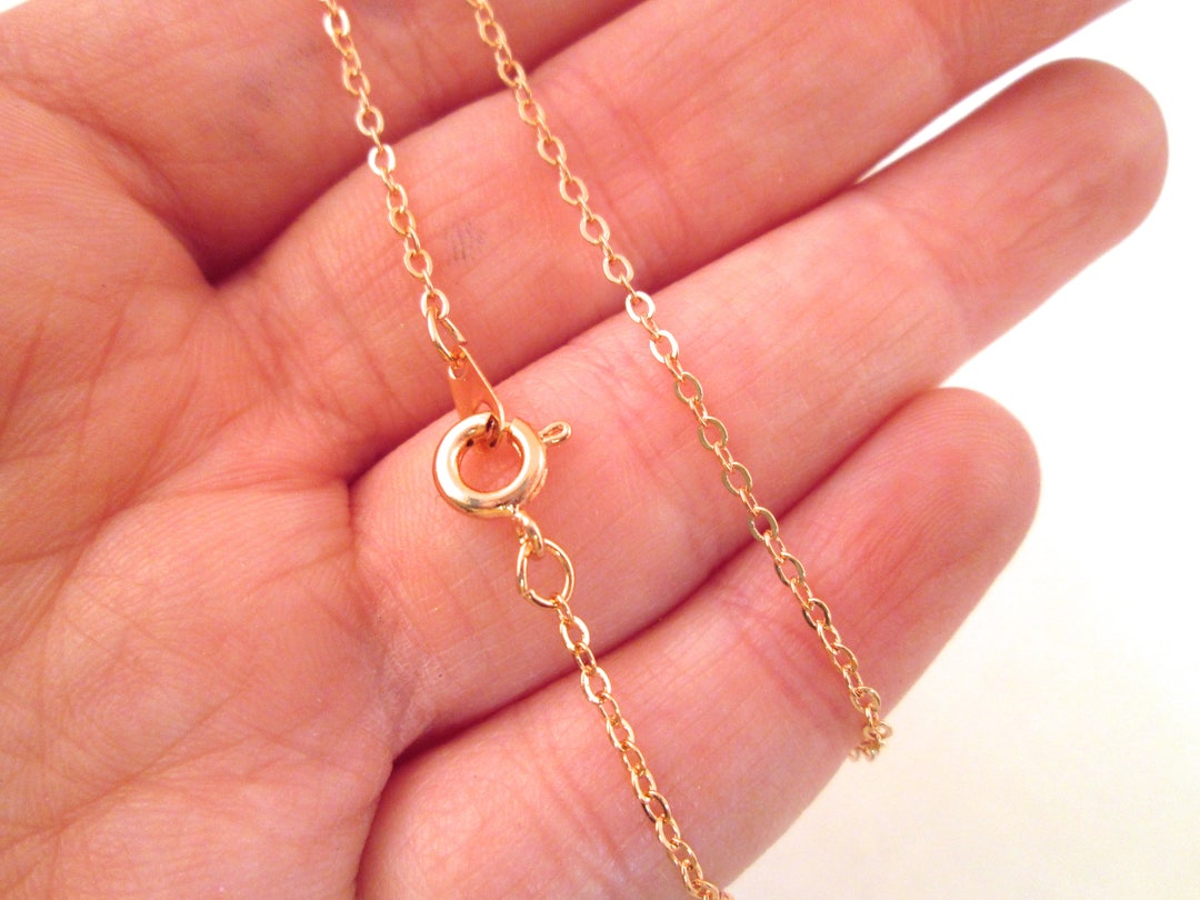 18 Inch Rose Gold Plated Necklace Chain With Lobster Clasp D208 Etsy