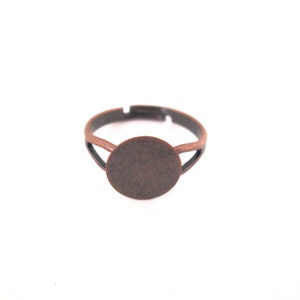 10mm adjustable ring bases, copper plated split band, pick your amount A266 image 2