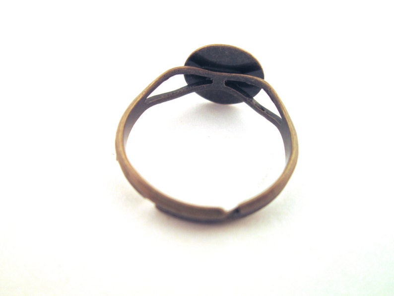 10mm brass plated adjustable ring bases pick your amount A268 split band