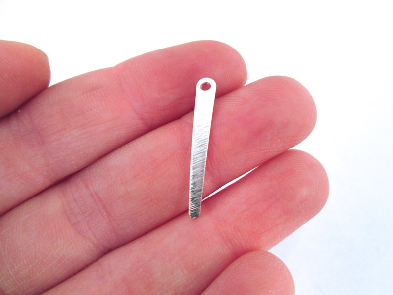 A105 10 silver plated metal drop charms