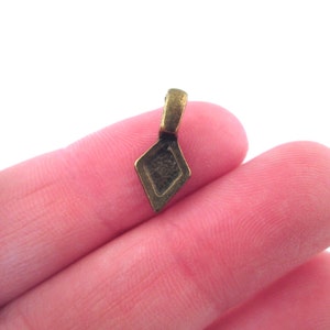 brass diamond bails 16x8mm, pick your amount, b9