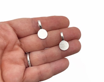 10 verzilverde ronde beugels 18 x 10 x 6 mm, B25