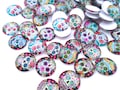 Sugar Skull Day of the Dead Flatbacked Glass Cabochons, "Dia de los Muertos" Flat Backed Domed Cabs