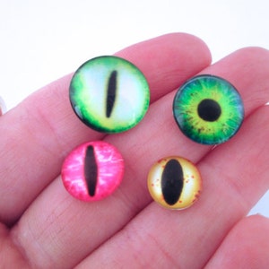 Multicolor Glass Eye Cabochons , 8-16mm, Pick your size image 4
