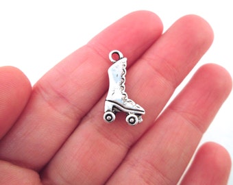 Roller Skate Charms, silver plated, pick your amount, A17