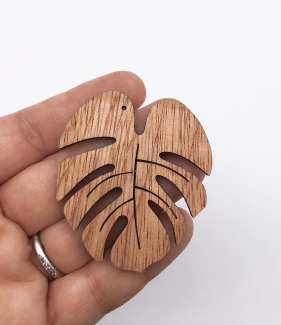 6 Riesige Holz Monstera Blatt Anhnger Charms, 49 mm Laser Cut Holzbltter,  Q64 - Etsy.de