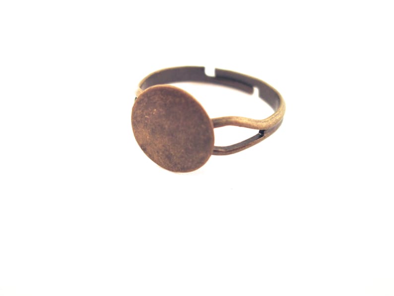 10mm brass plated adjustable ring bases pick your amount A268 split band