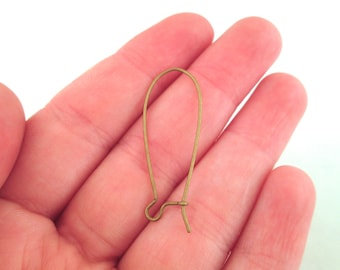 33mm brass plated kidney wires, pick your amount, C121