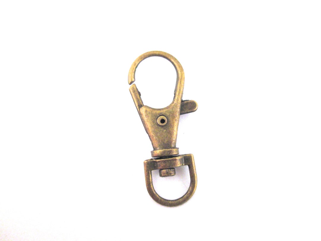 Brass Swivel Lobster Claw Key Ring Chain Fob Clasps, Pick Your Amount