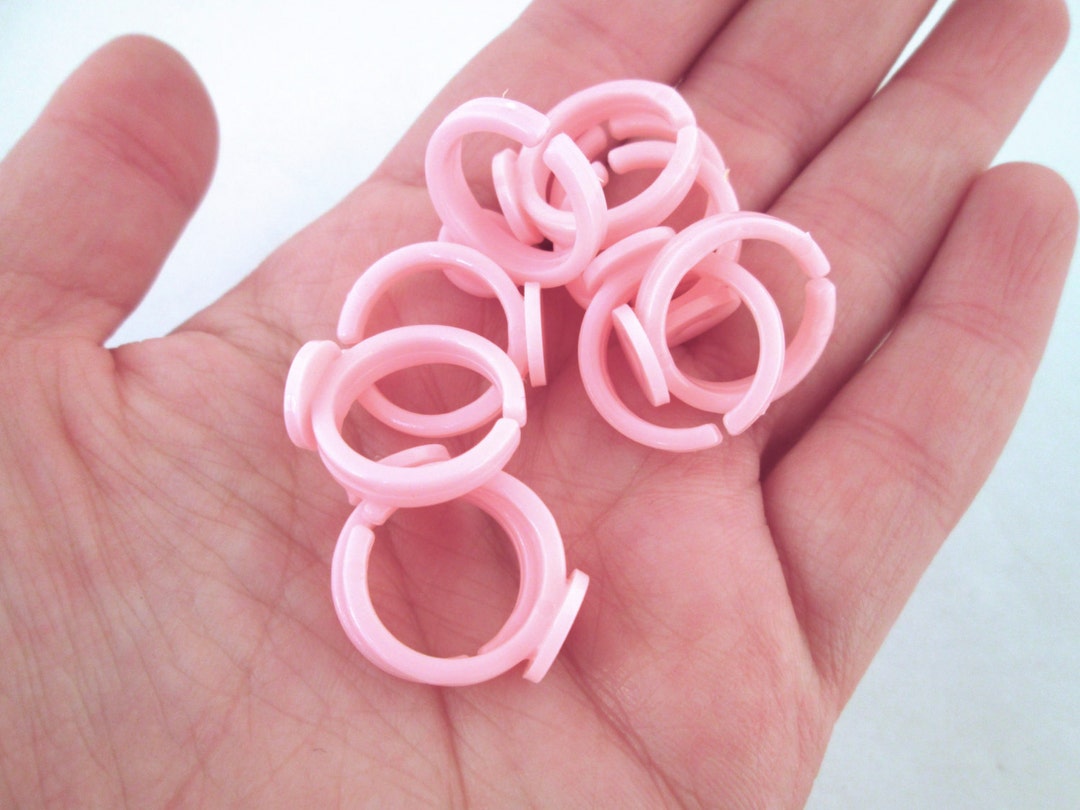 Children's Pink Plastic Ring Base With a 9mm Glue Pad Size Etsy
