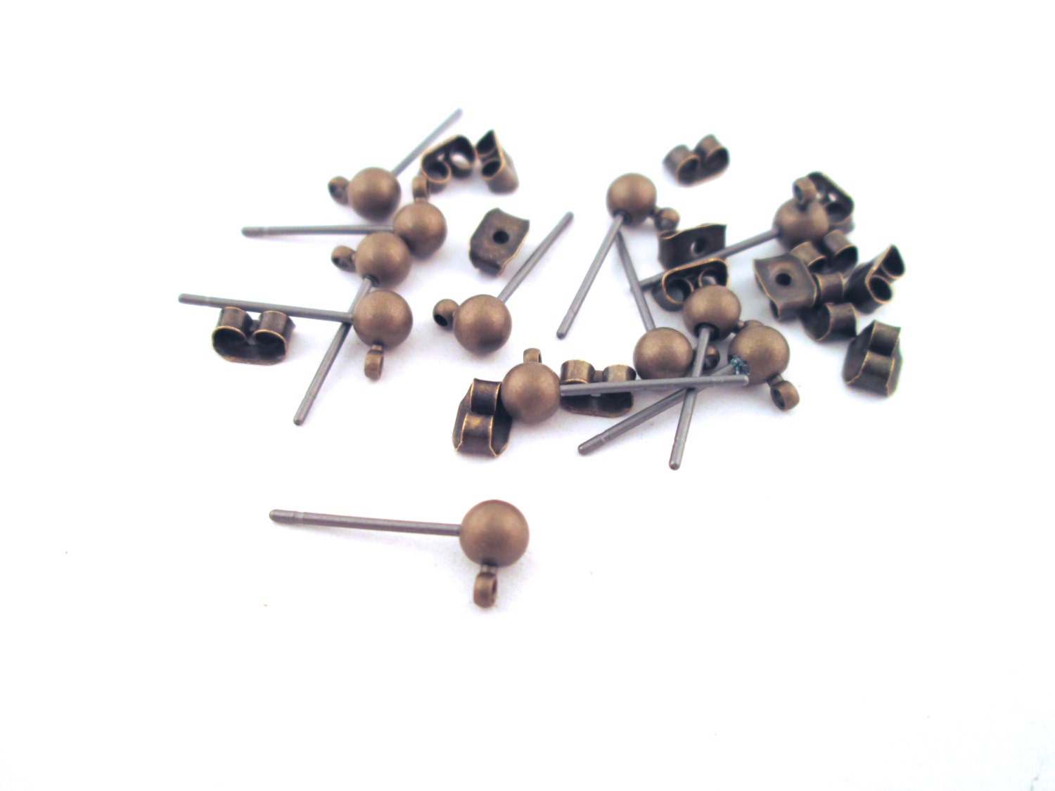 6mm Leverback Earring Hooks, Silver Plated With a Glue on Pad, Pick Your  Amount, C31 
