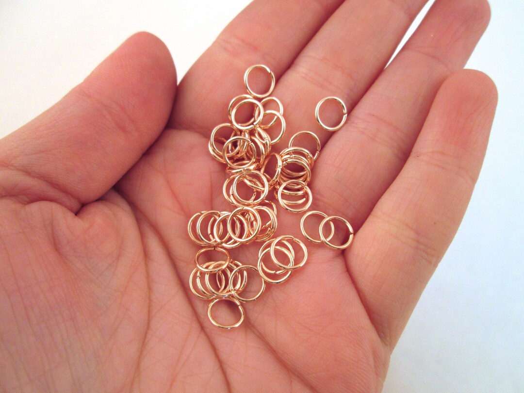 7mm Rose Gold Plated Jump Rings 10 Grams 150 Pieces C146 Etsy
