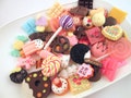 25pc Large size flatbacked resin mixed decoden sweets kawaii cabochons, flat backed acrylic plastic cabs (25-30mm)
