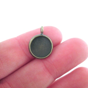 10 mm ronde koperen ringhangers, doe-het-zelf bronzen blanco bodembedels, B159