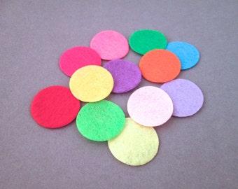 12 WHITE 25mm felt fragrance pad for diffuser lockets L153