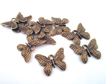 brass butterfly moth charms, pick your amount, A203