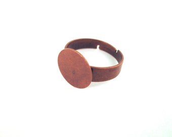 10mm ring base, copper plated, pick your amount, A79