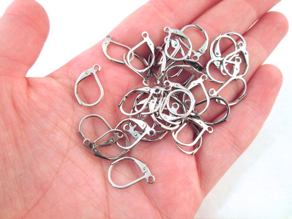 5 pair Stainless Steel Leverback Earring Hooks, C94