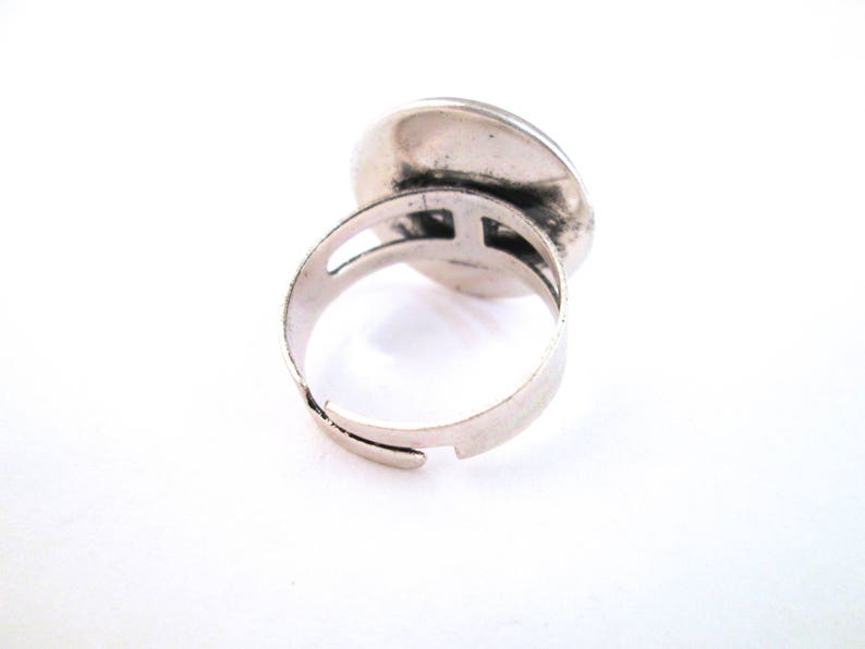 18mm silver plated bezel ring blanks with a cutout band A99