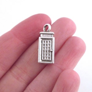 Doctor Who Tardis Pendant Charms, Silver Plated, Pick the Amount you Want to Purchase, L247