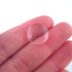 10, 20 or 50 pieces 14mm glass magnifying cabochons, round crystal clear cabs, pick your amount