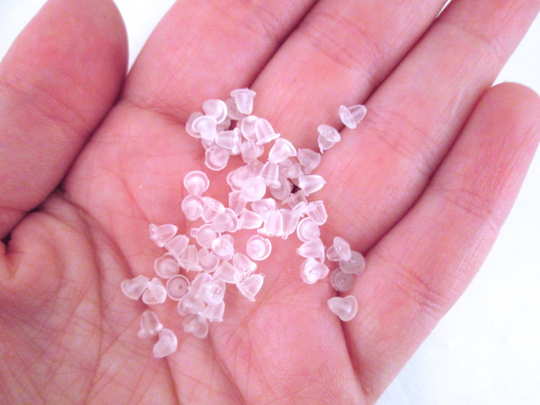 Orecchini In Plastica Trasparente, 12x3mm - 10 Paia - LeBimbì - Foto 3