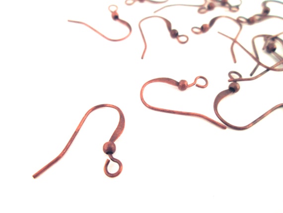 copper plated fish hooks 50 copper plated fish hook earrings (25 pairs) C211