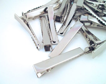 55mm große Silber Alligator Clips Haarspangen Haarspangen, Packständer