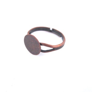 10mm adjustable ring bases, copper plated split band, pick your amount A266 image 1