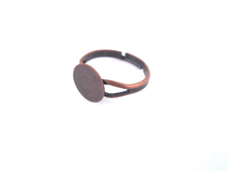 10mm adjustable ring bases, copper plated split band, pick your amount A266 image 1