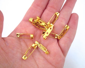 Perni Di Bloccaggio 3 Lobi 200 Pezzi Spille Da Balia In Metallo - Puntine Per Tessuti, Badge Fai Da Te, 2.5 Cm Spille Per Gioielli E Artigianato