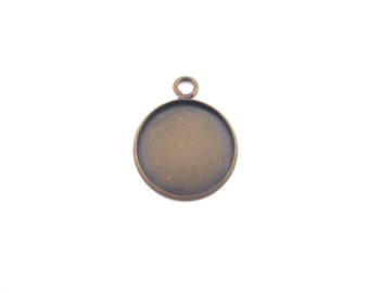 Brass plated 18mm bezel settings, pick your amount, B176