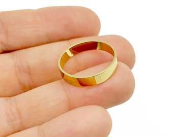 Five Gold Plated 20mm Circle Connector Charms, Round Linking Ring Connecter Pendants for UV Resin D132