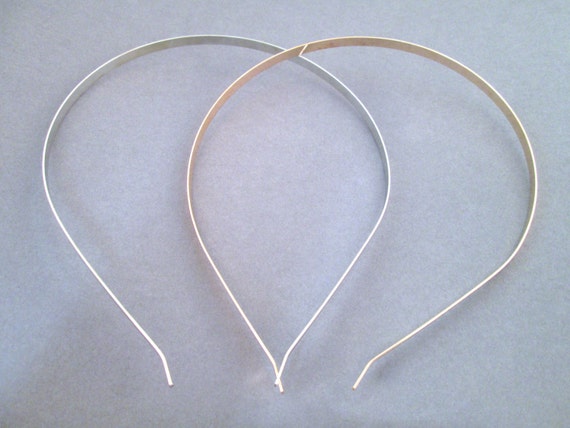 Wire Headbands Silver or Gold Tone Metal Head Hair Bands
