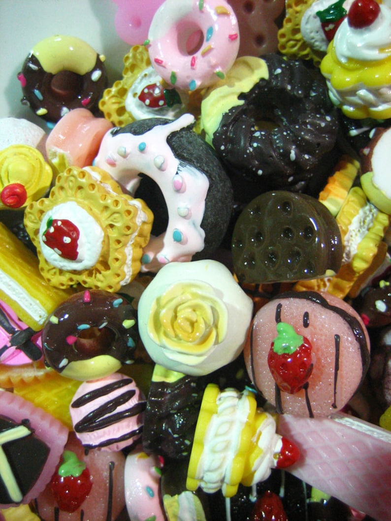 25pc Assorted Decoden Cabochons Mix of Miniture Kawaii | Etsy