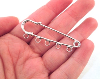 6cm Larger Silver or Gold Safety Pins SIZE 60mm/2.3 Inches, HIGH QUALITY  Kilt Pins, Brooch Pin, Silver or Gold Kilt Pin, 10 or 20 Pcs 