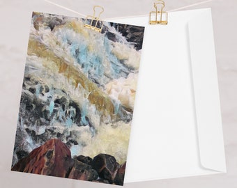 Copper Harbor Waterfall Greeting card