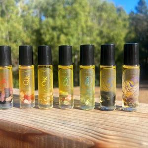 Crystal Infused Chakra Healing Oils