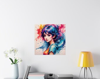 Minimalistic Asuka Matte Vertical Posters Collection