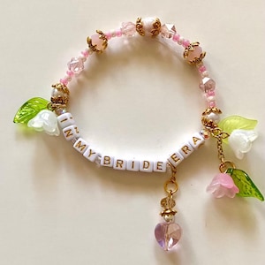 In My Bride Era -  Friendship Beaded Charm Bracelet - Bridal party gift - Bride to be gift