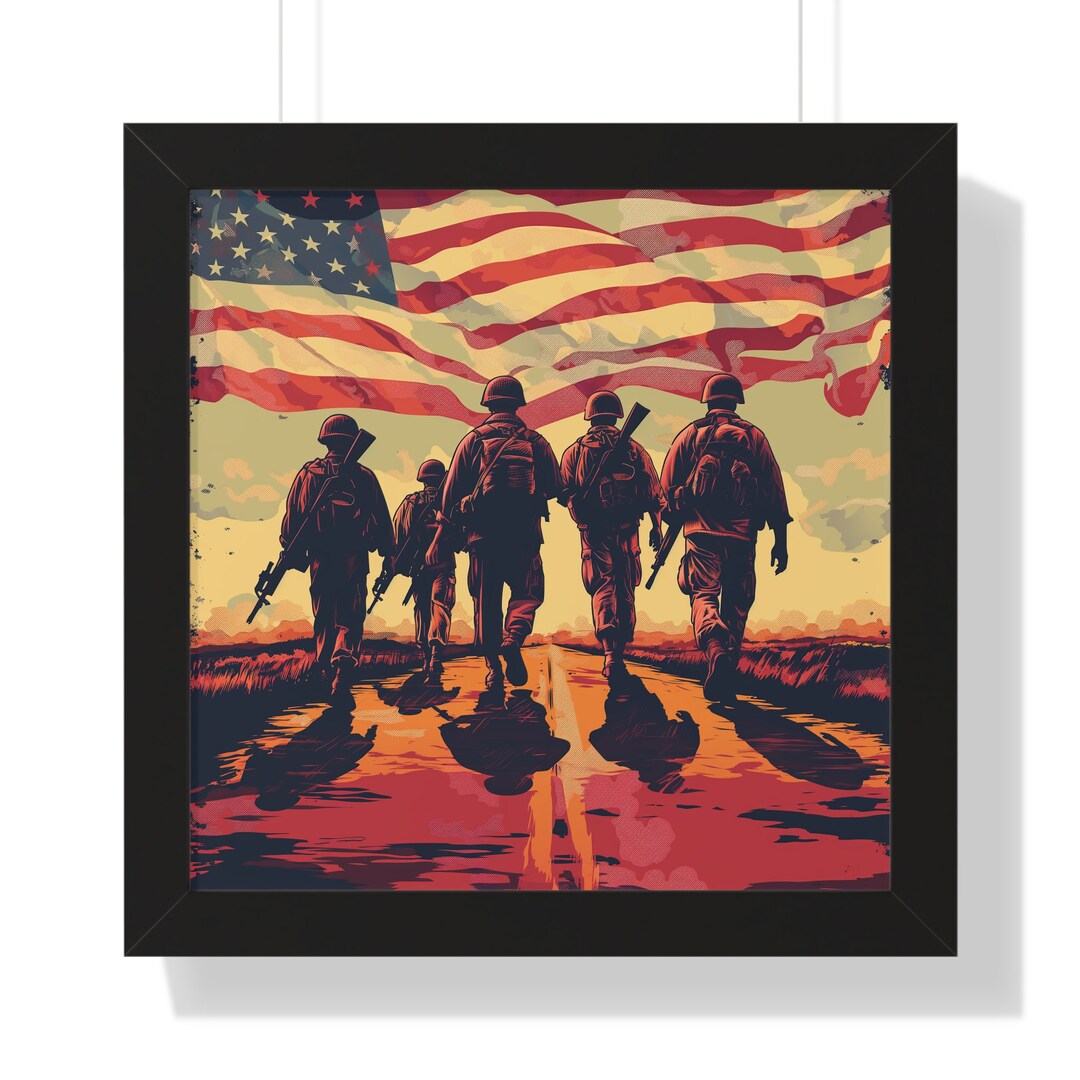 American Soldier Artwork Poster 16x16 - Etsy