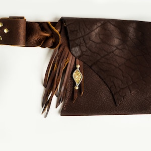 Leather Fringe Belt Bag - Shi Pocket Belts - One of a Kind