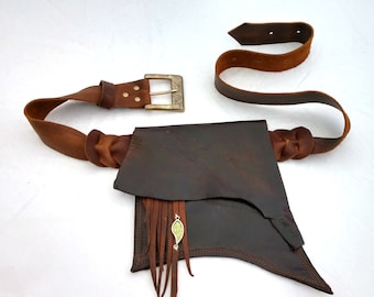 Leather Pixie Belt Bag - Shi Pocket Belts - One of a Kind