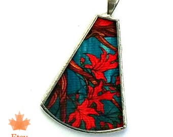 Artist Series Shi Pendant in Maple Twist print by April Lacheur