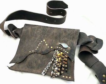 Leather Hip Bag - Shi Pocket Belts - One of a Kind