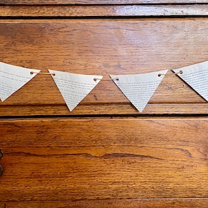 Vintage Bookpage Banner / Small Bookpage Bunting