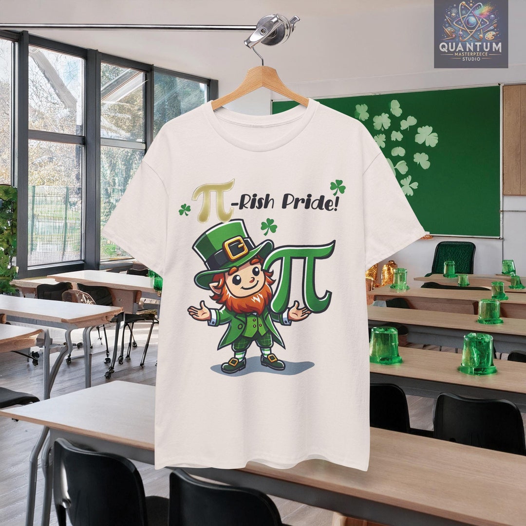 Pi-rish Pride Unisex Tee, St Patricks Day Math Teacher Shirt ...